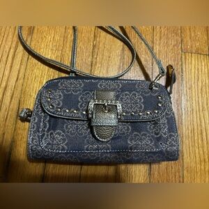 Kathy Van Zeeland Clutch Wallet Studded Metallic Crossbody Party Feminine Y2K